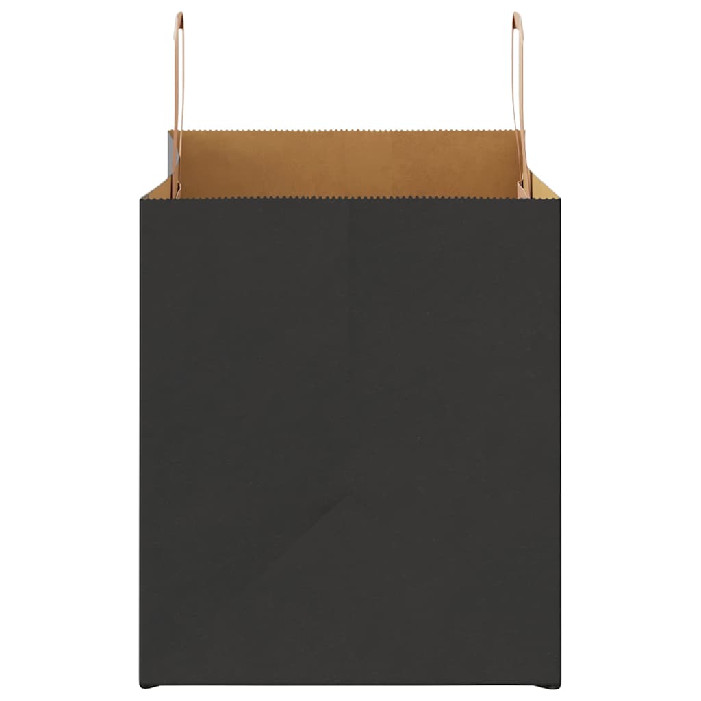 Paper Bags 250 pcs with Handles Black 32x22x24 cm