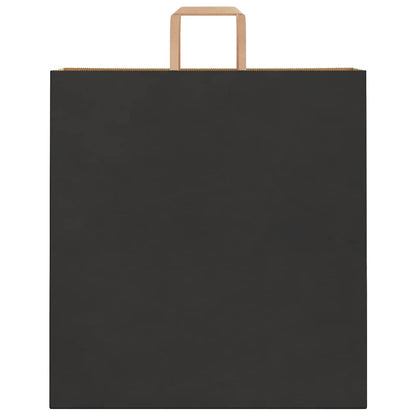 Paper Bags 250 pcs with Handles Black 45x17x48 cm
