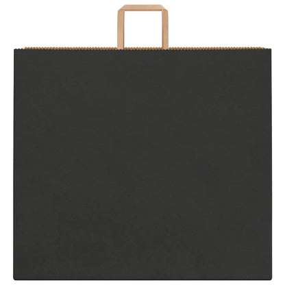 Paper Bags 250 pcs with Handles Black 54x15x49 cm