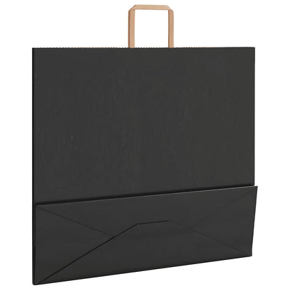 Paper Bags 250 pcs with Handles Black 54x15x49 cm