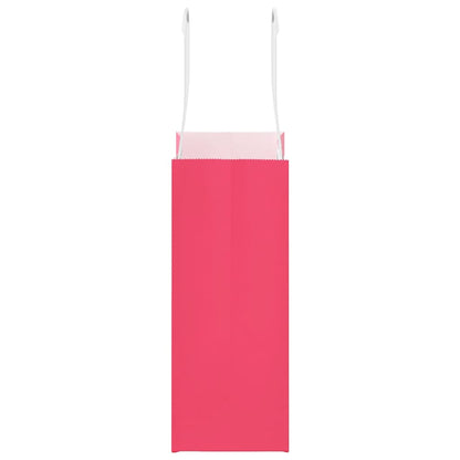 Paper Bags 50 pcs with Handles Pink 15x8x21 cm