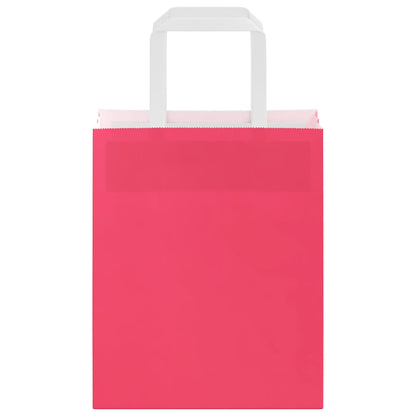 Paper Bags 50 pcs with Handles Pink 18x8x22 cm