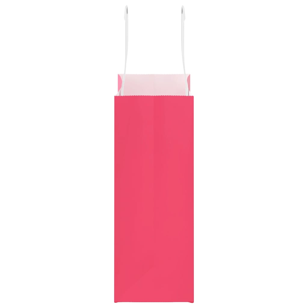Paper Bags 50 pcs with Handles Pink 18x8x22 cm