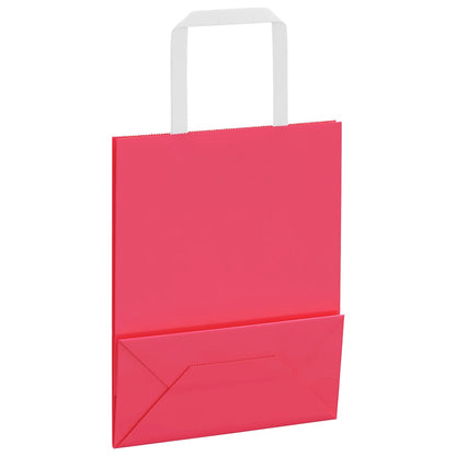 Paper Bags 50 pcs with Handles Pink 18x8x22 cm