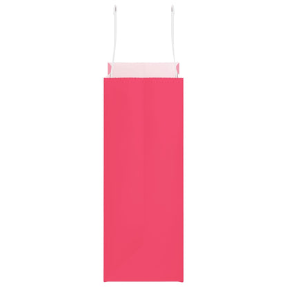 Paper Bags 50 pcs with Handles Pink 21x11x28 cm