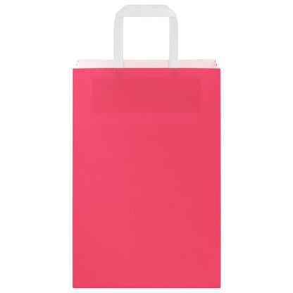 Paper Bags 50 pcs with Handles Pink 21x11x31 cm