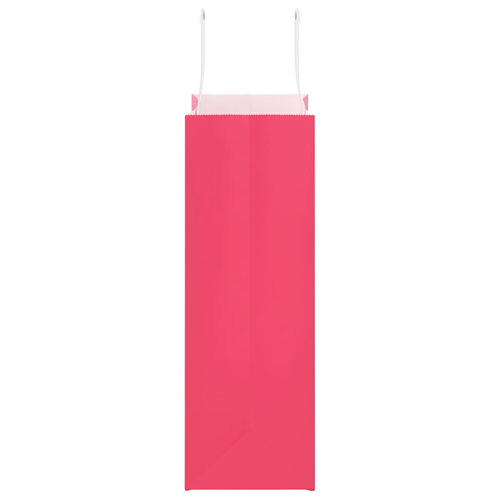 Paper Bags 50 pcs with Handles Pink 21x11x31 cm