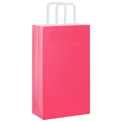 Paper Bags 50 pcs with Handles Pink 21x11x36 cm