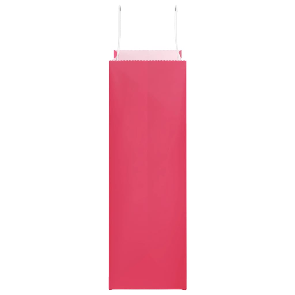 Paper Bags 50 pcs with Handles Pink 26x12x35 cm