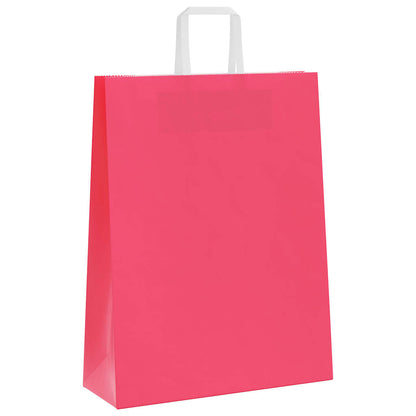 Paper Bags 50 pcs with Handles Pink 32x12x42 cm