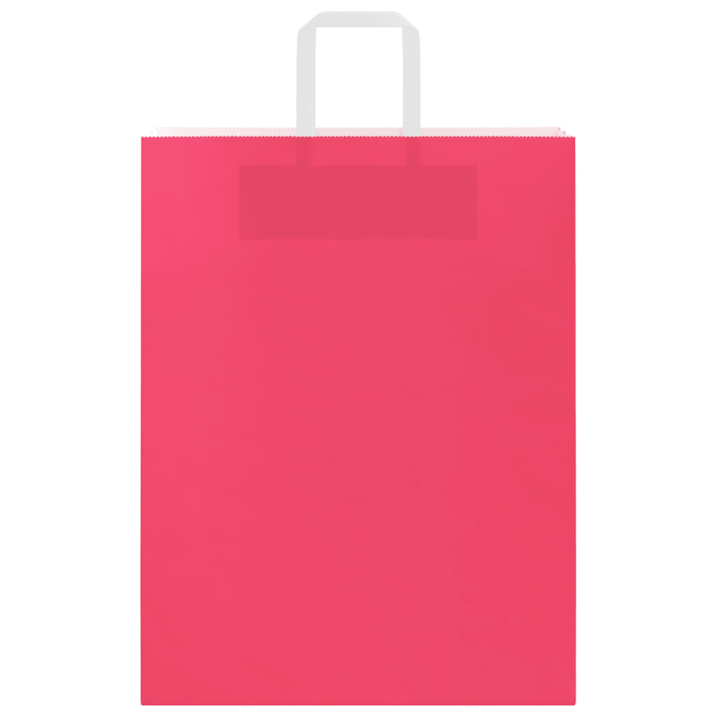 Paper Bags 50 pcs with Handles Pink 32x12x42 cm