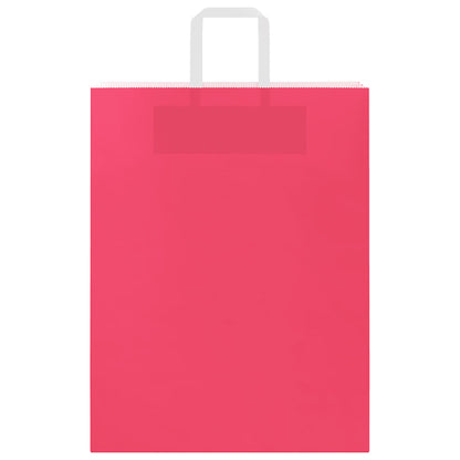 Paper Bags 50 pcs with Handles Pink 32x12x42 cm