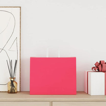 Paper Bags 50 pcs with Handles Pink 32x22x24 cm