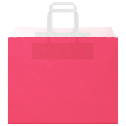 Paper Bags 50 pcs with Handles Pink 32x22x24 cm