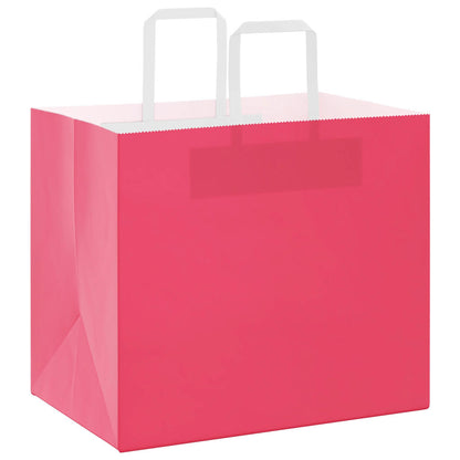 Paper Bags 50 pcs with Handles Pink 32x22x28 cm