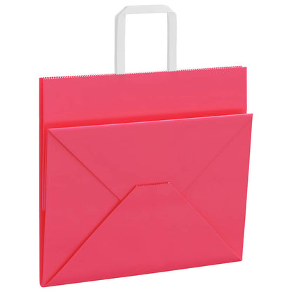 Paper Bags 50 pcs with Handles Pink 32x22x28 cm