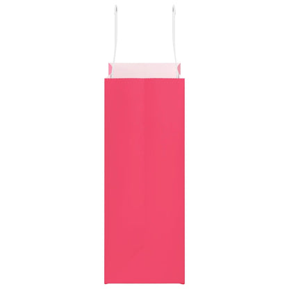 Paper Bags 250 pcs with Handles Pink 21x11x28 cm