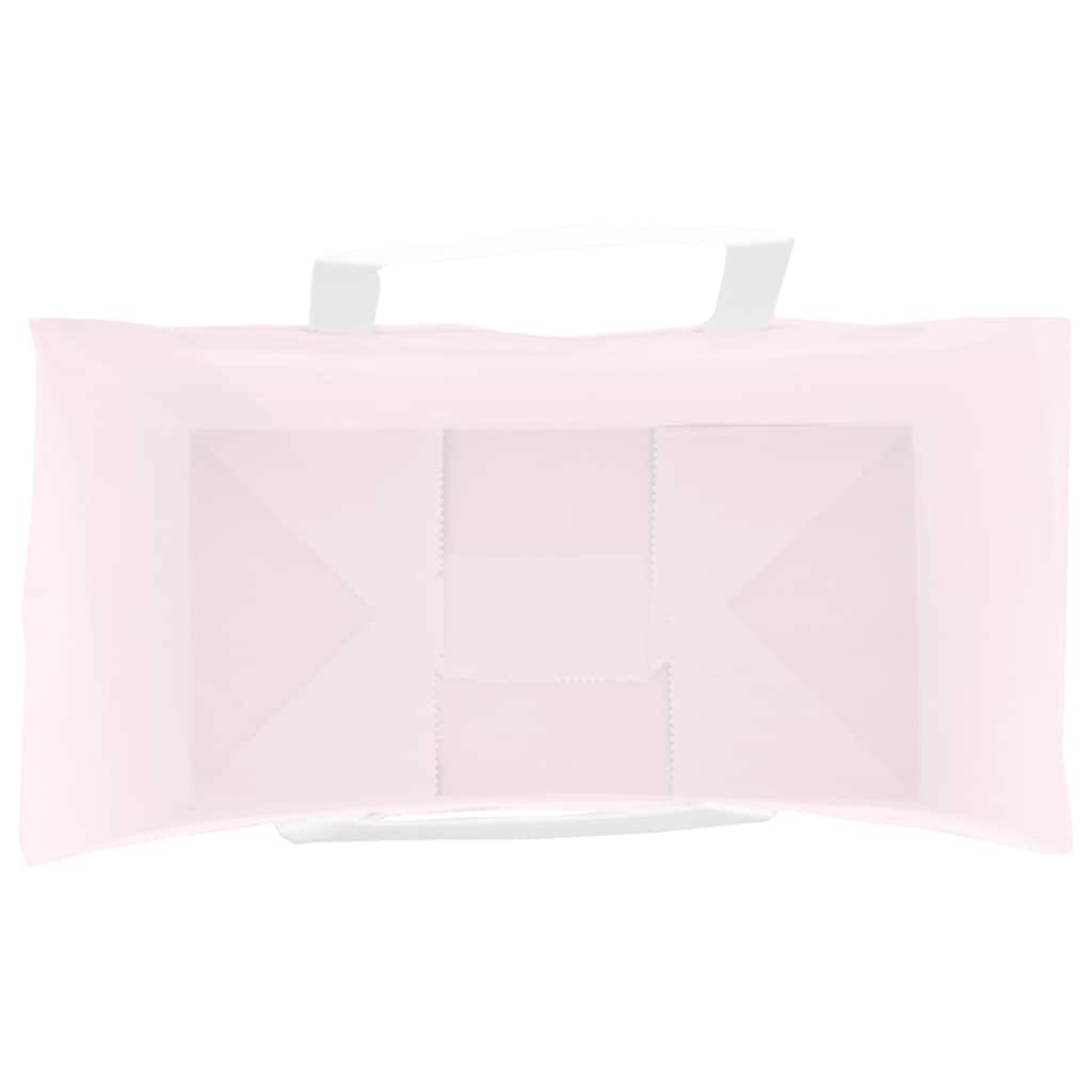 Paper Bags 250 pcs with Handles Pink 21x11x28 cm