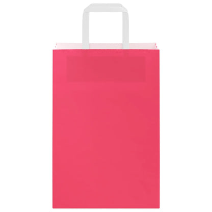 Paper Bags 250 pcs with Handles Pink 21x11x31 cm