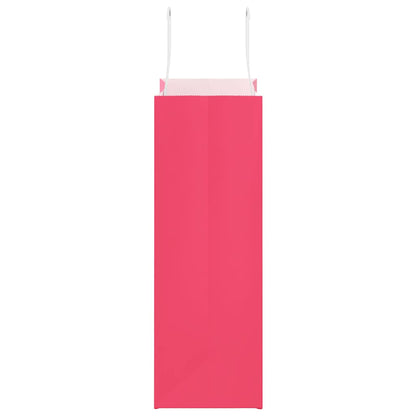 Paper Bags 250 pcs with Handles Pink 21x11x31 cm