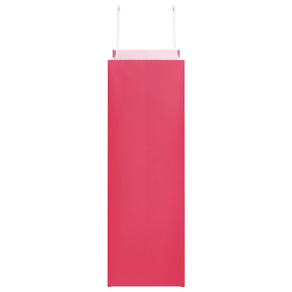 Paper Bags 250 pcs with Handles Pink 26x12x35 cm