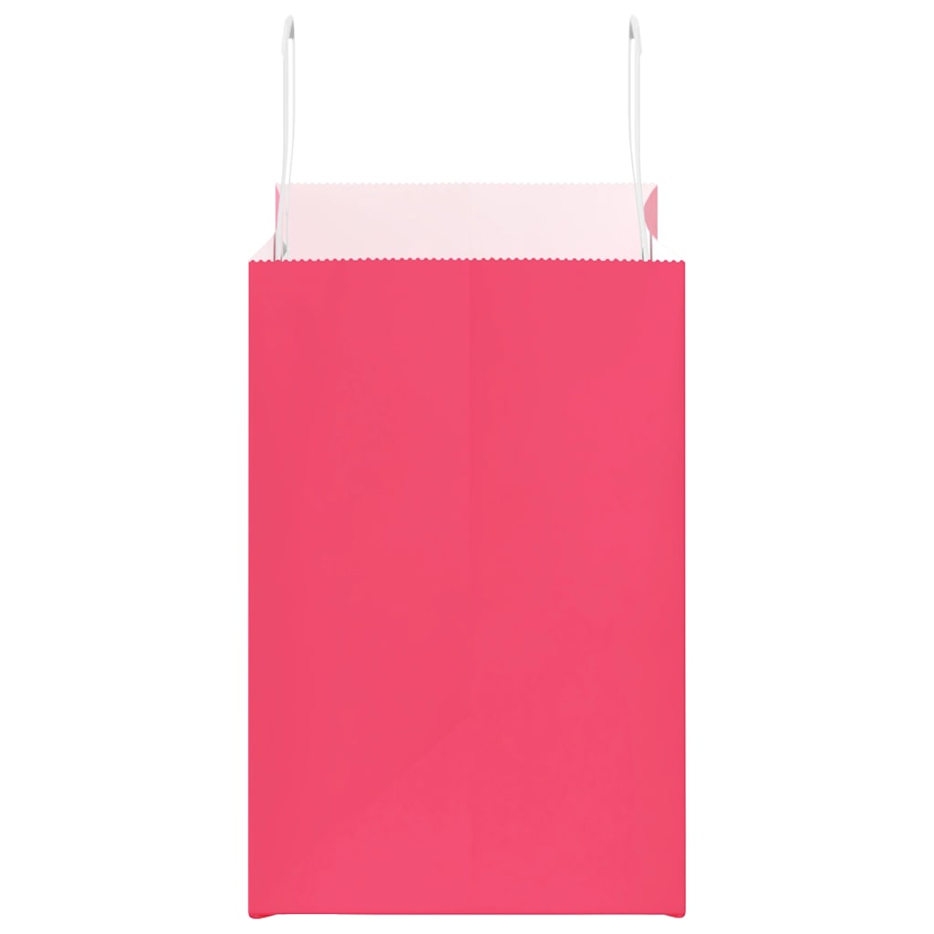 Paper Bags 250 pcs with Handles Pink 26x17x25 cm