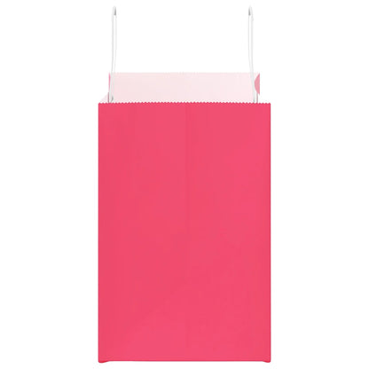 Paper Bags 250 pcs with Handles Pink 26x17x25 cm
