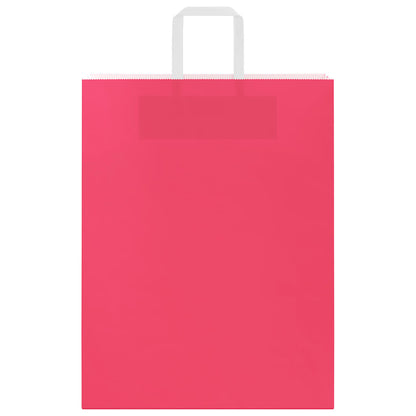 Paper Bags 250 pcs with Handles Pink 32x12x42 cm