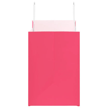 Paper Bags 250 pcs with Handles Pink 32x17x25 cm