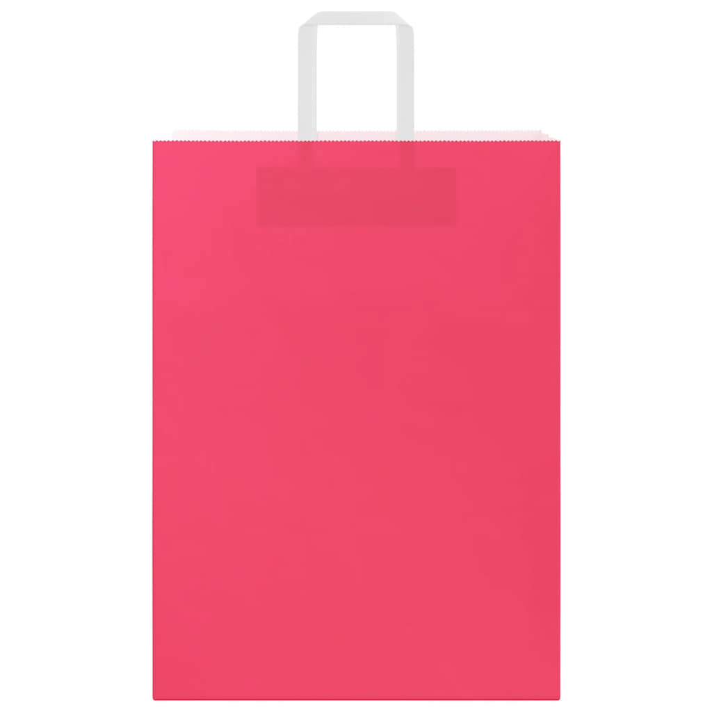 Paper Bags 250 pcs with Handles Pink 32x17x44 cm