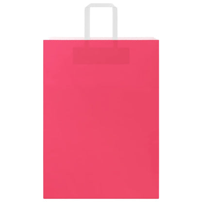 Paper Bags 250 pcs with Handles Pink 32x17x44 cm