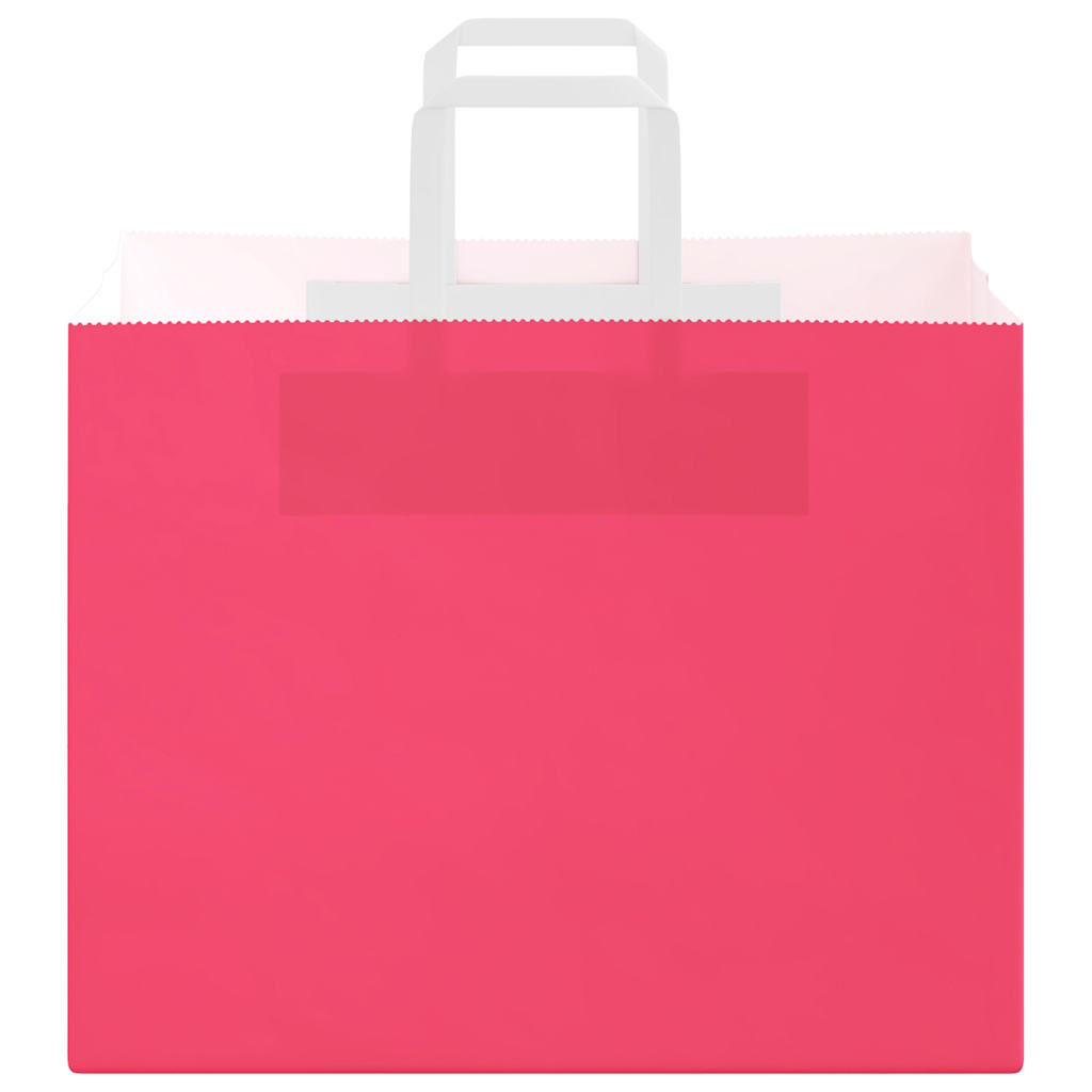 Paper Bags 250 pcs with Handles Pink 32x22x24 cm