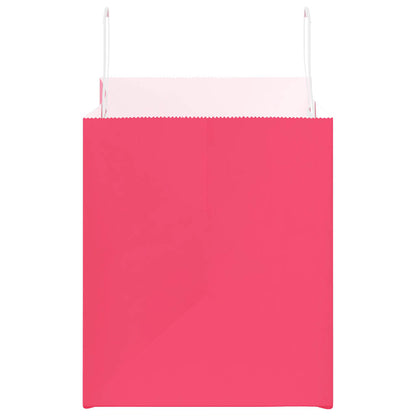Paper Bags 250 pcs with Handles Pink 32x22x24 cm