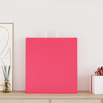 Paper Bags 250 pcs with Handles Pink 45x17x48 cm