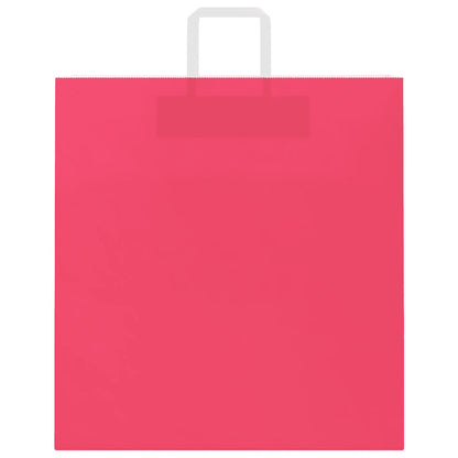 Paper Bags 250 pcs with Handles Pink 45x17x48 cm
