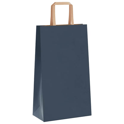 Paper Bags 50 pcs with Handles Blue 21x11x36 cm