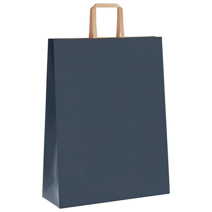 Paper Bags 50 pcs with Handles Blue 32x12x42 cm