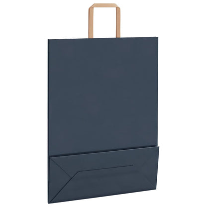 Paper Bags 50 pcs with Handles Blue 32x12x42 cm