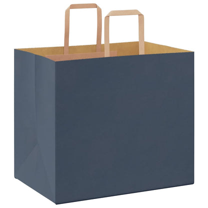 Paper Bags 50 pcs with Handles Blue 32x22x28 cm