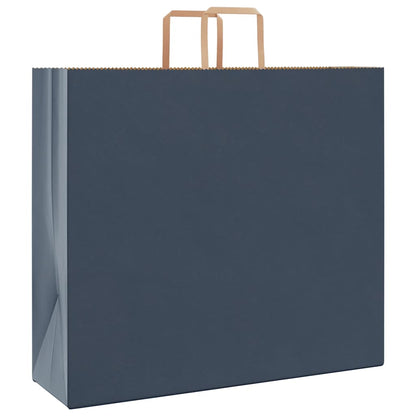 Paper Bags 50 pcs with Handles Blue 54x15x49 cm