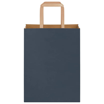 Paper Bags 250 pcs with Handles Blue 21x11x28 cm