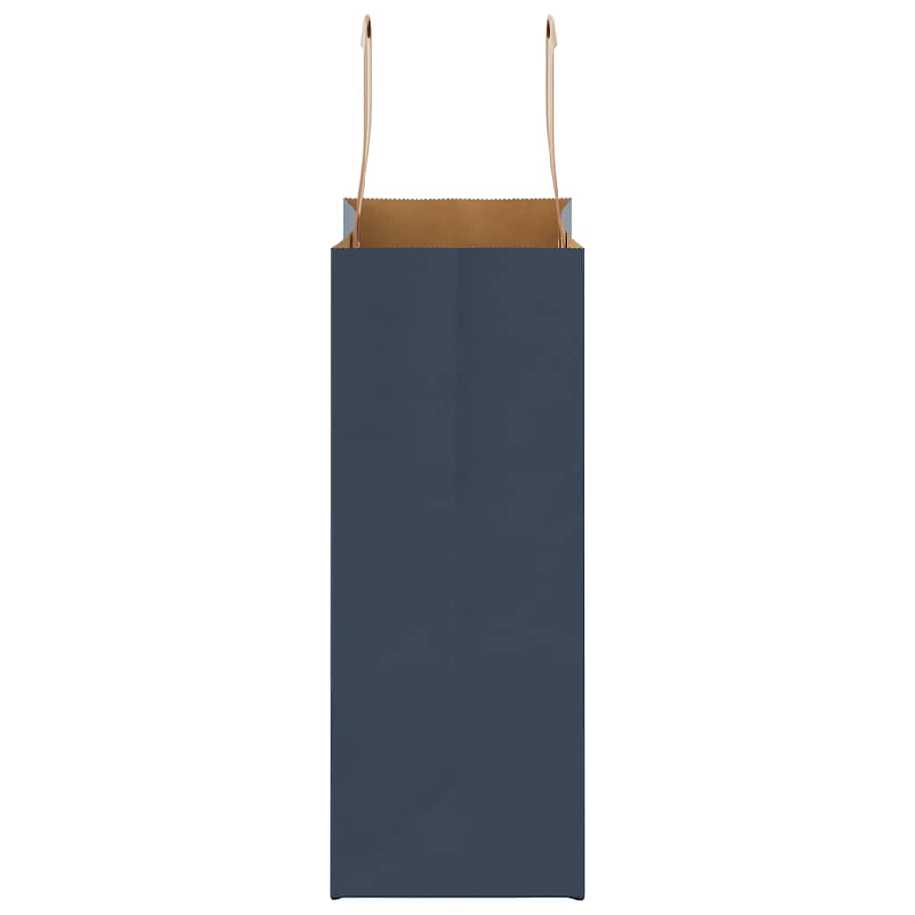 Paper Bags 250 pcs with Handles Blue 21x11x28 cm