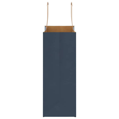 Paper Bags 250 pcs with Handles Blue 21x11x28 cm