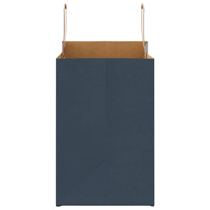 Paper Bags 250 pcs with Handles Blue 26x17x25 cm