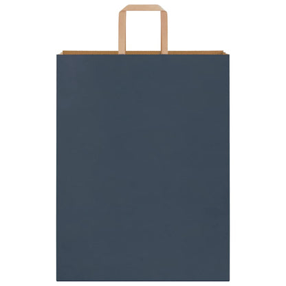 Paper Bags 250 pcs with Handles Blue 32x12x42 cm