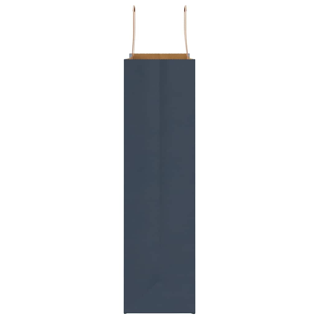 Paper Bags 250 pcs with Handles Blue 32x12x42 cm