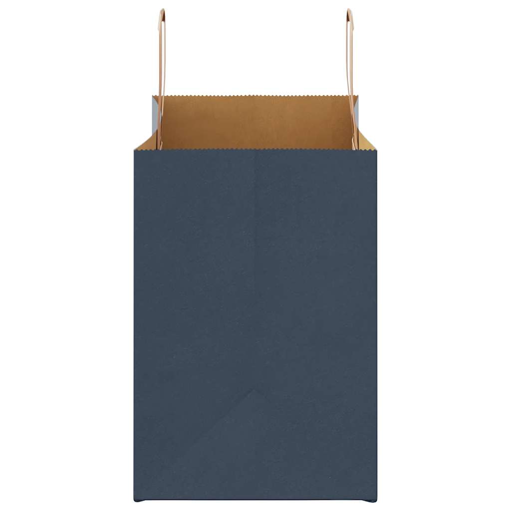 Paper Bags 250 pcs with Handles Blue 32x17x25 cm