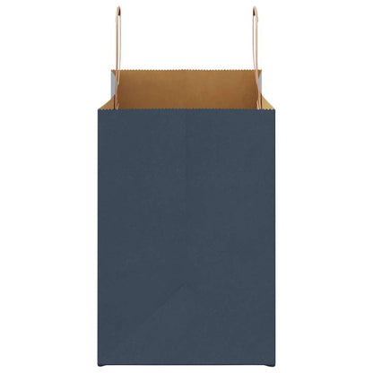 Paper Bags 250 pcs with Handles Blue 32x17x25 cm