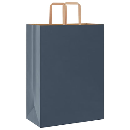 Paper Bags 250 pcs with Handles Blue 32x17x44 cm