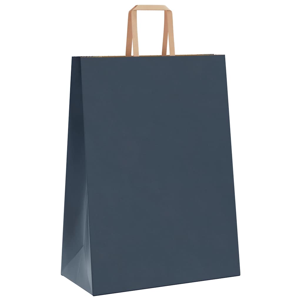 Paper Bags 250 pcs with Handles Blue 32x17x44 cm